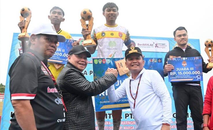 Agustiar Sabran Resmi Tutup Turnamen Sepak Bola Gubernur Cup Zona Barat