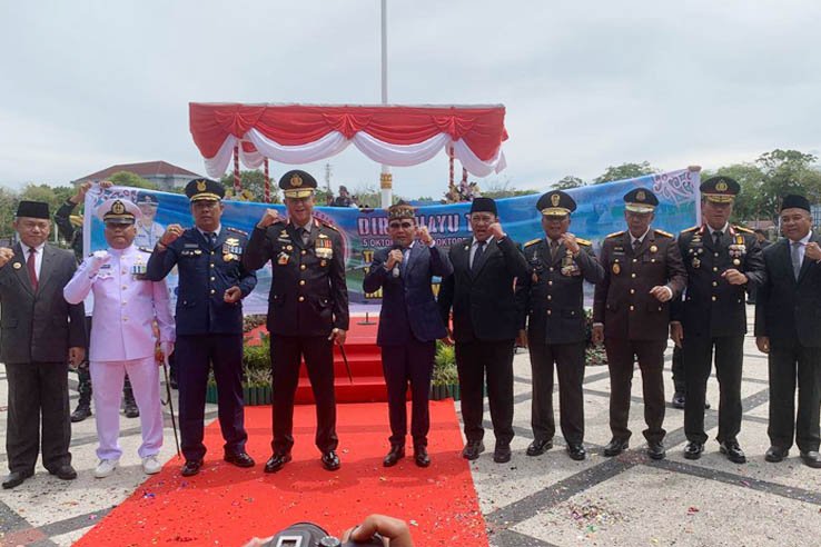 Peringatan HUT Ke-80 TNI, Gubernur dan Wagub Kalteng Sampaikan Harapan TNI Semakin Maju dan Modern