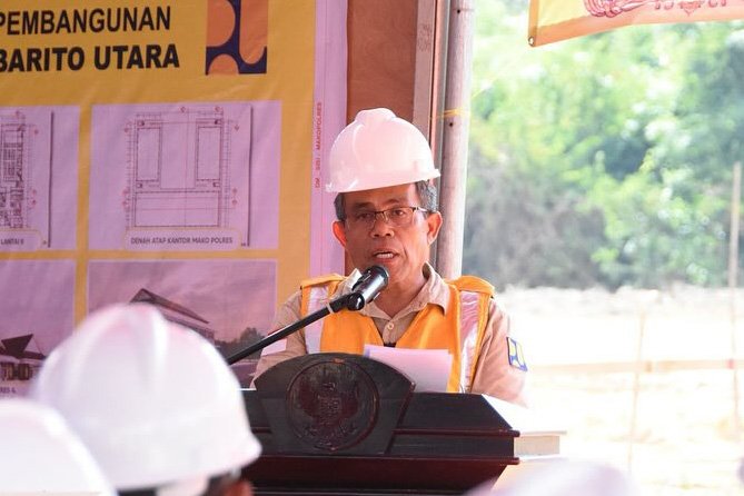 Hadiri Pemancangan Tiang Pertama Mako Polres Barut, Kadis PUPR : Merupakan Program Strategis Daerah