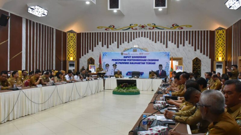 Plt. Sekda Buka Rakor Percepatan Pertumbuhan Ekonomi Kalteng