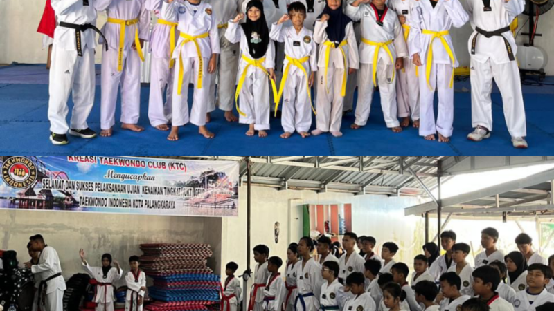 Ujian Kenaikan Tingkat Atlet Taekwondo Diikuti 61 Taekwondoin