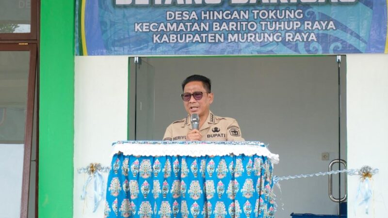 Bupati Mura Heriyus Resmikan Puskesmas Betang Barigas di Desa Hingan Tokung