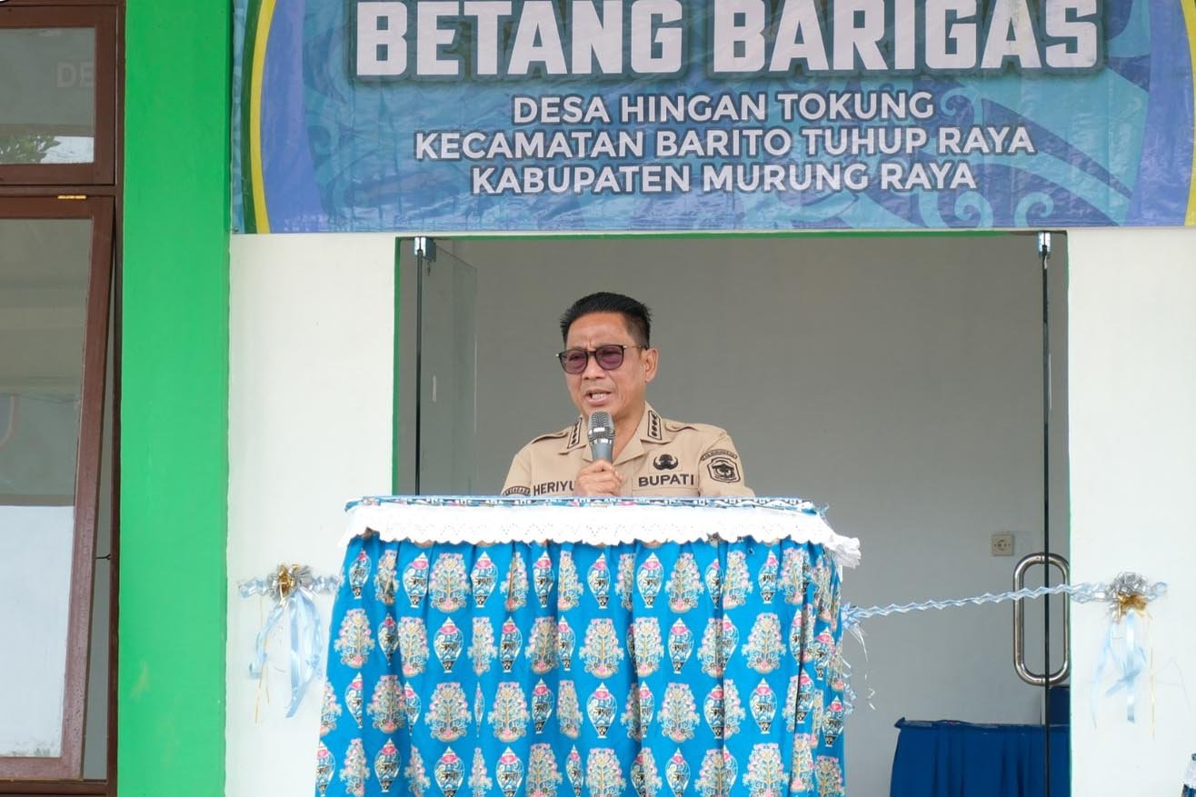 Bupati Mura Heriyus Resmikan Puskesmas Betang Barigas di Desa Hingan Tokung