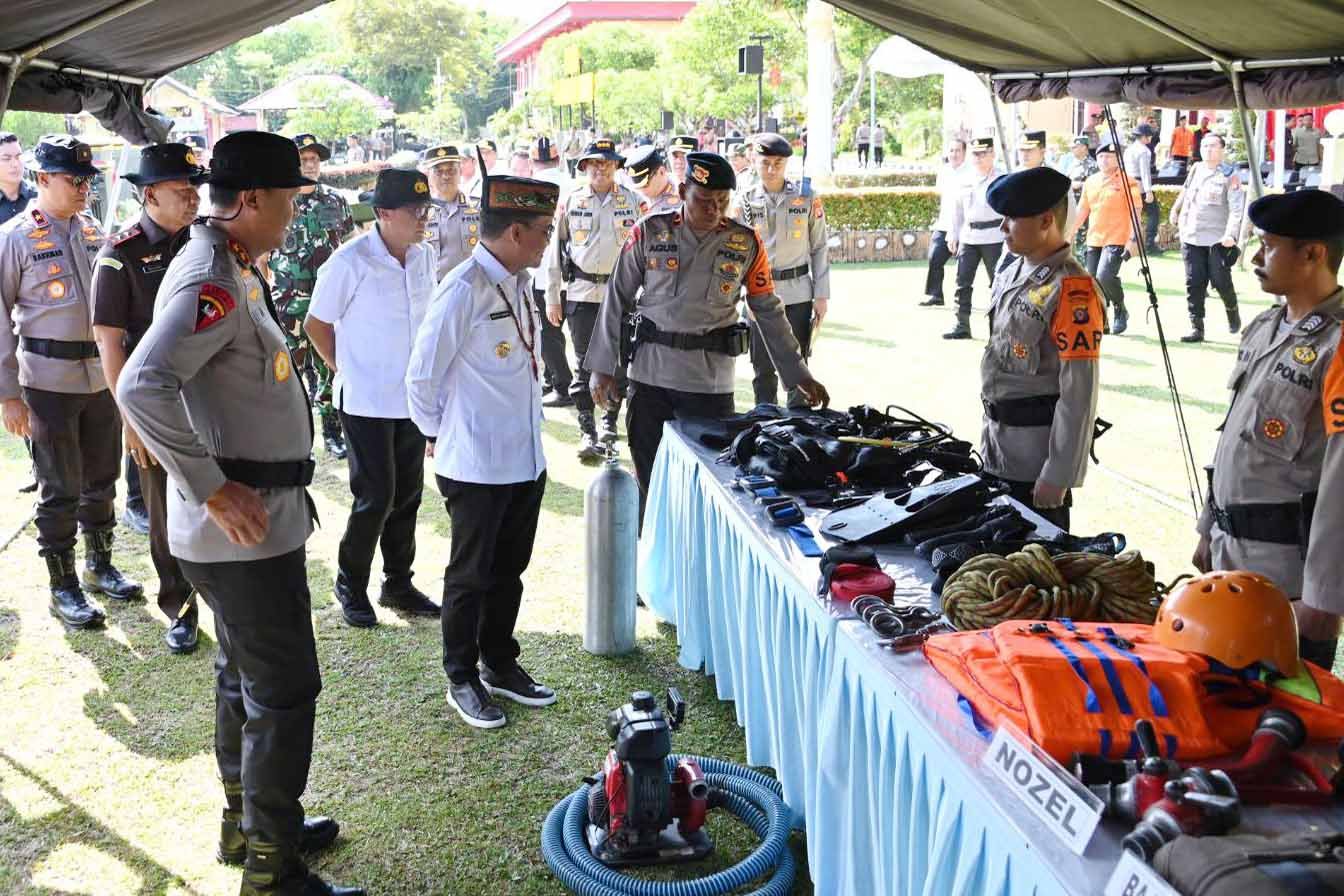 Gubernur Kalteng Hadiri Apel Gelar Pasukan Kesiapsiagaan Tanggap Darurat Bencana Hidrometeorologi