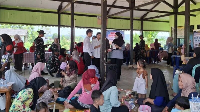Satgas TMMD KE-126 Kodim 1013/Mtw Lakukan Pendampingan Posyandu dan Posbindu di Desa Jamut